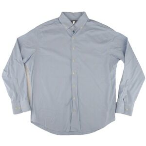 Peter Millar Summer Comfort Gingham Button Up Shirt Mens XL Blue